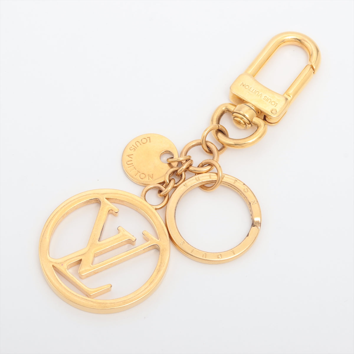 Louis Vuitton Bag charm LV Circle DC1221 Charm GP gold M68000