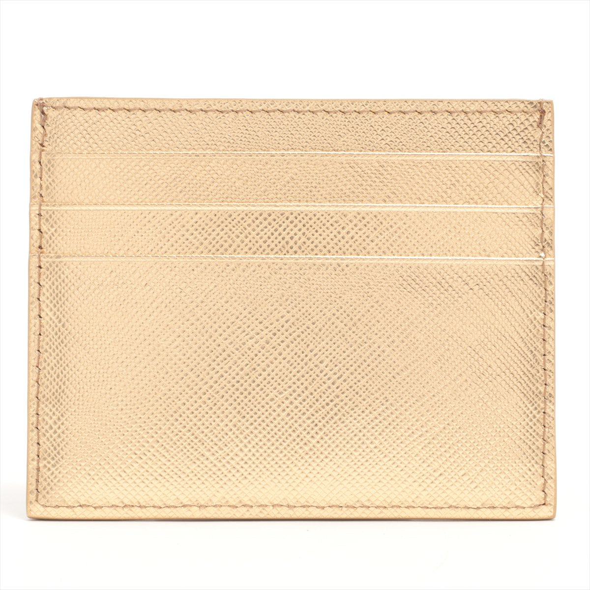 Prada Saffiano 1MC025 Leather Card case gold