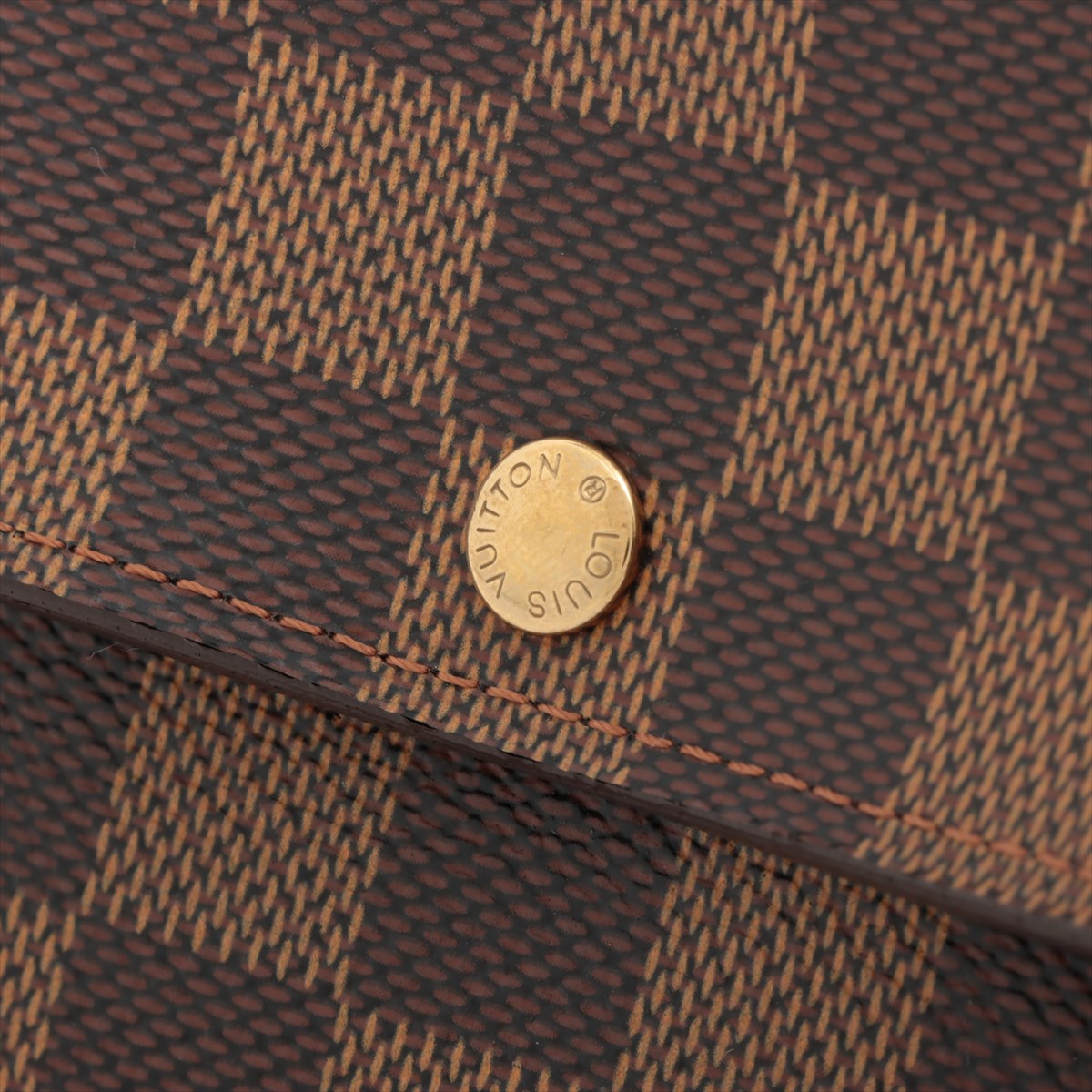 Louis Vuitton Damier Pochette Porte Monecredit N61725 CA0034 Brown Wallet