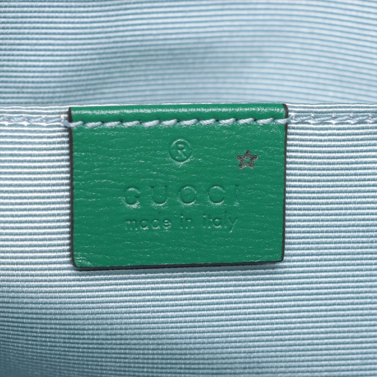 Gucci Horsebit Straw & leather Chain Shoulder Bag Green 655667