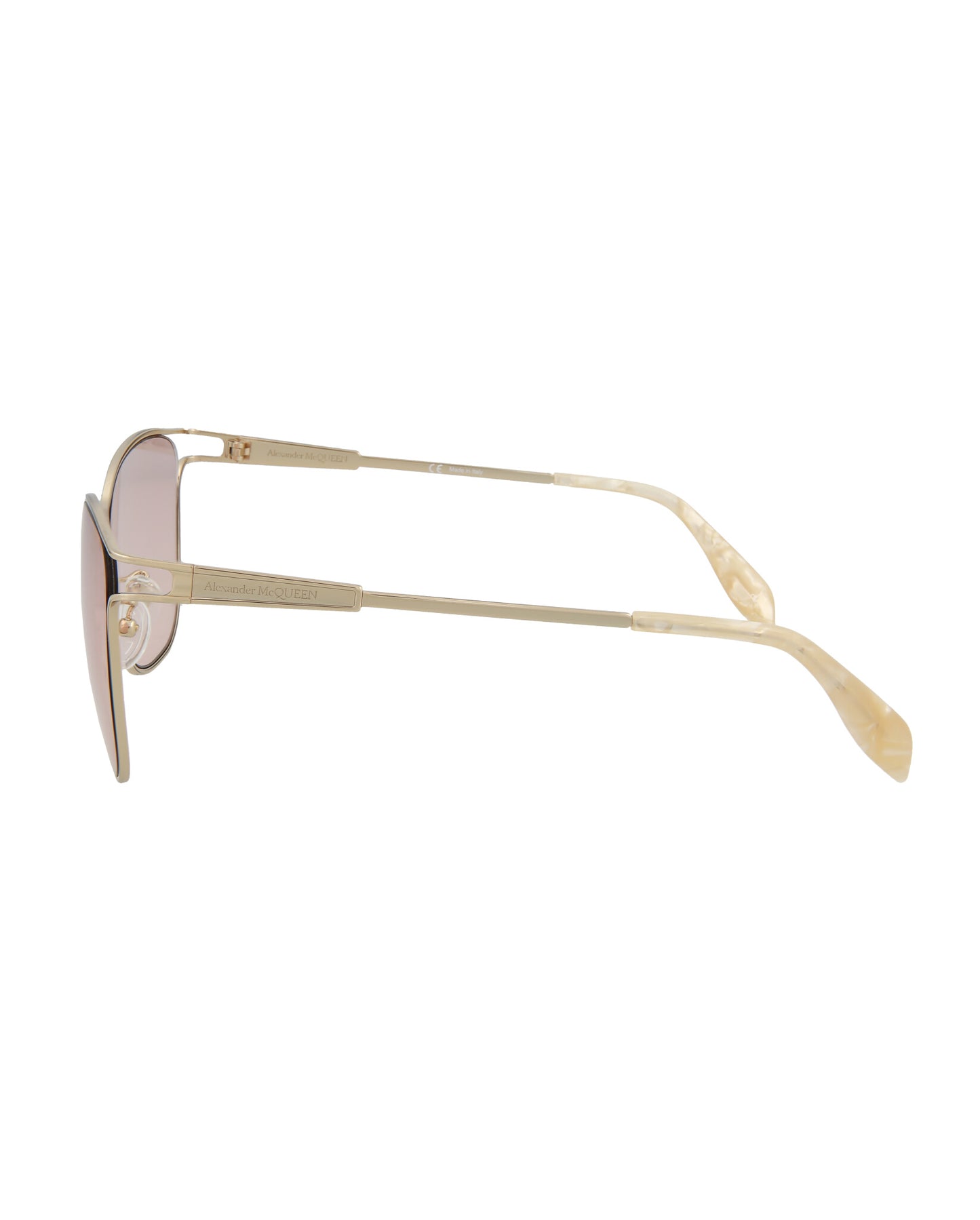 Alexander McQueen Fashion Sunglasses Gold Gold Pink