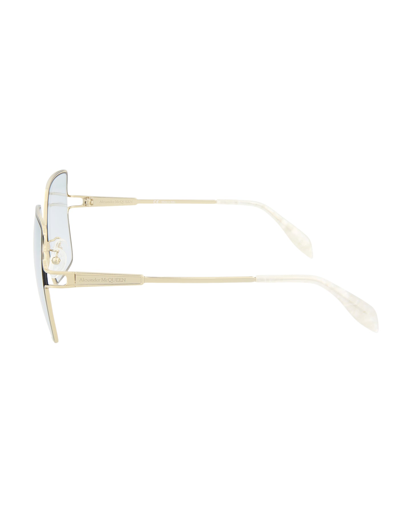 Alexander McQueen Fashion Sunglasses Shiny Light Gold