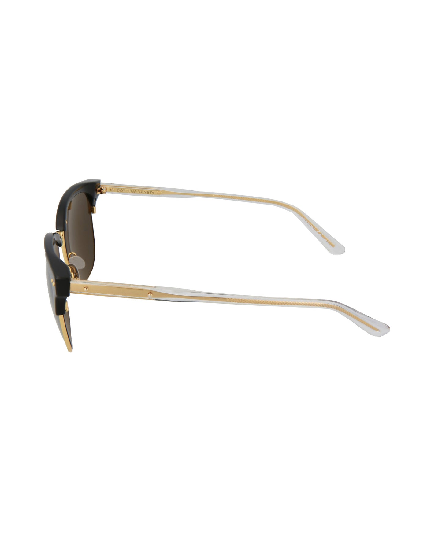 Bottega Veneta Fashion Sunglasses Shiny Black Shiny Gold