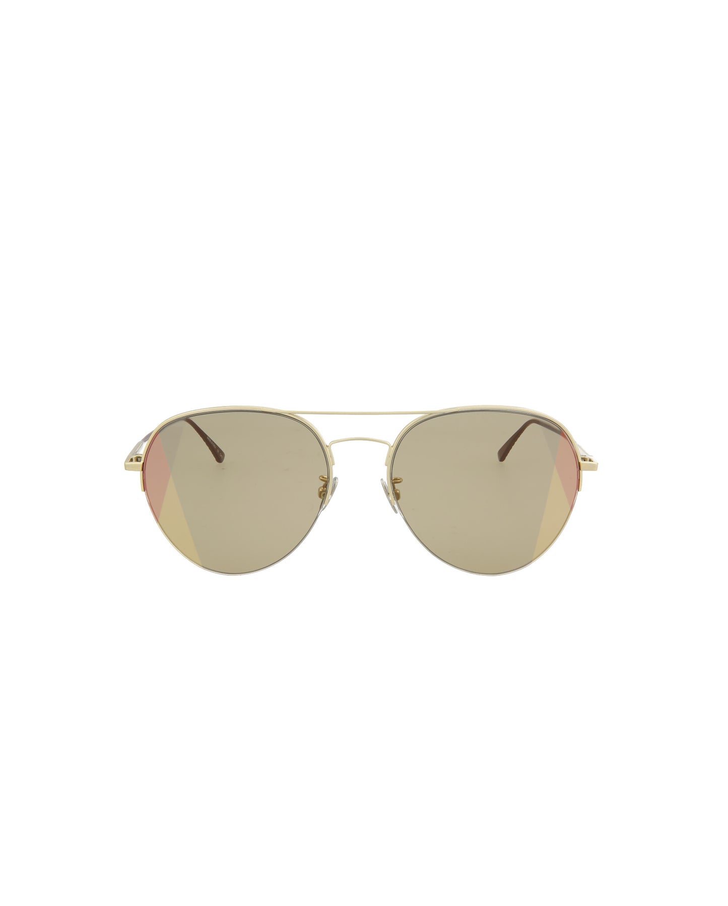 Bottega Veneta Novelty Sunglasses Gold Brown