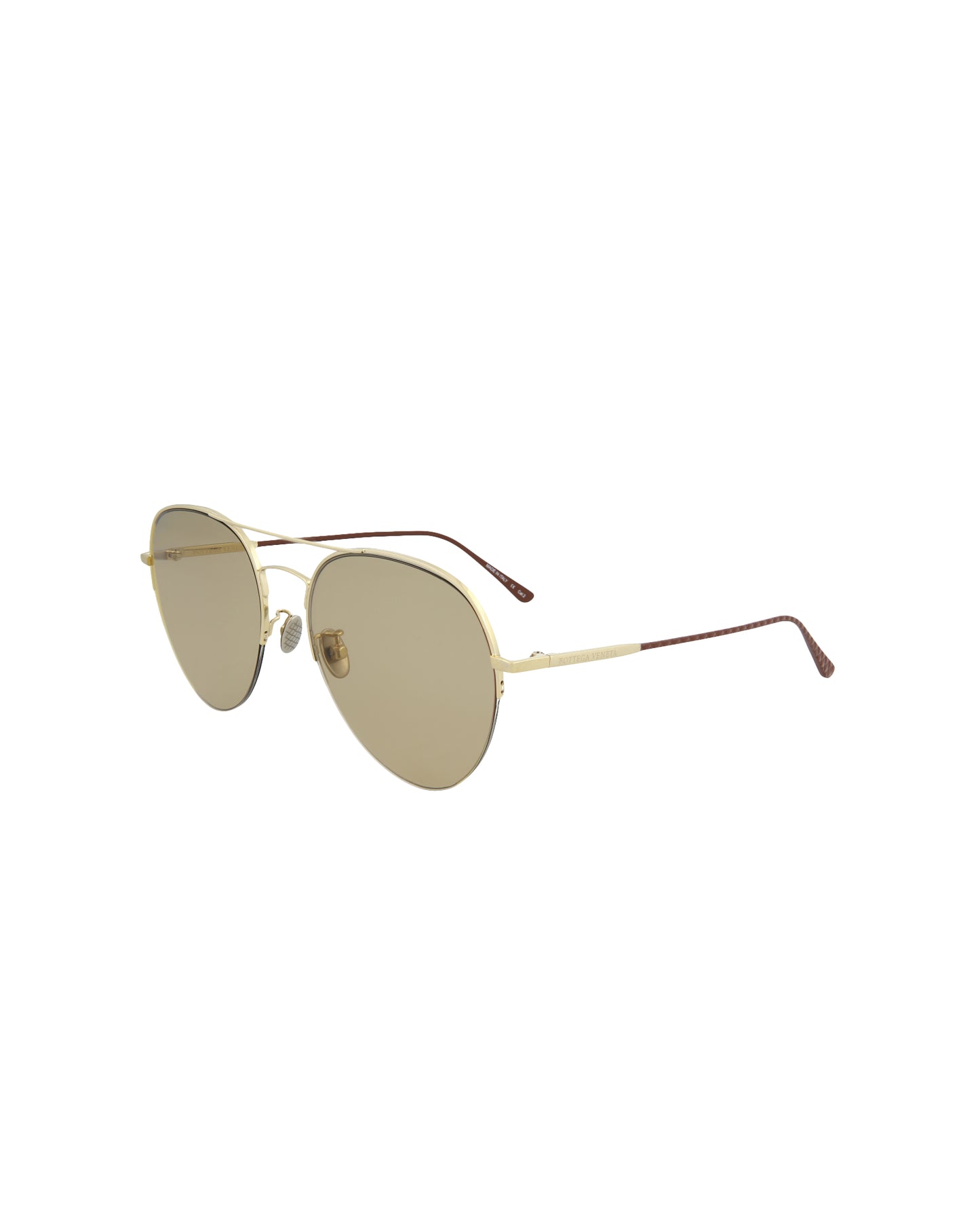Bottega Veneta Novelty Sunglasses Gold Brown