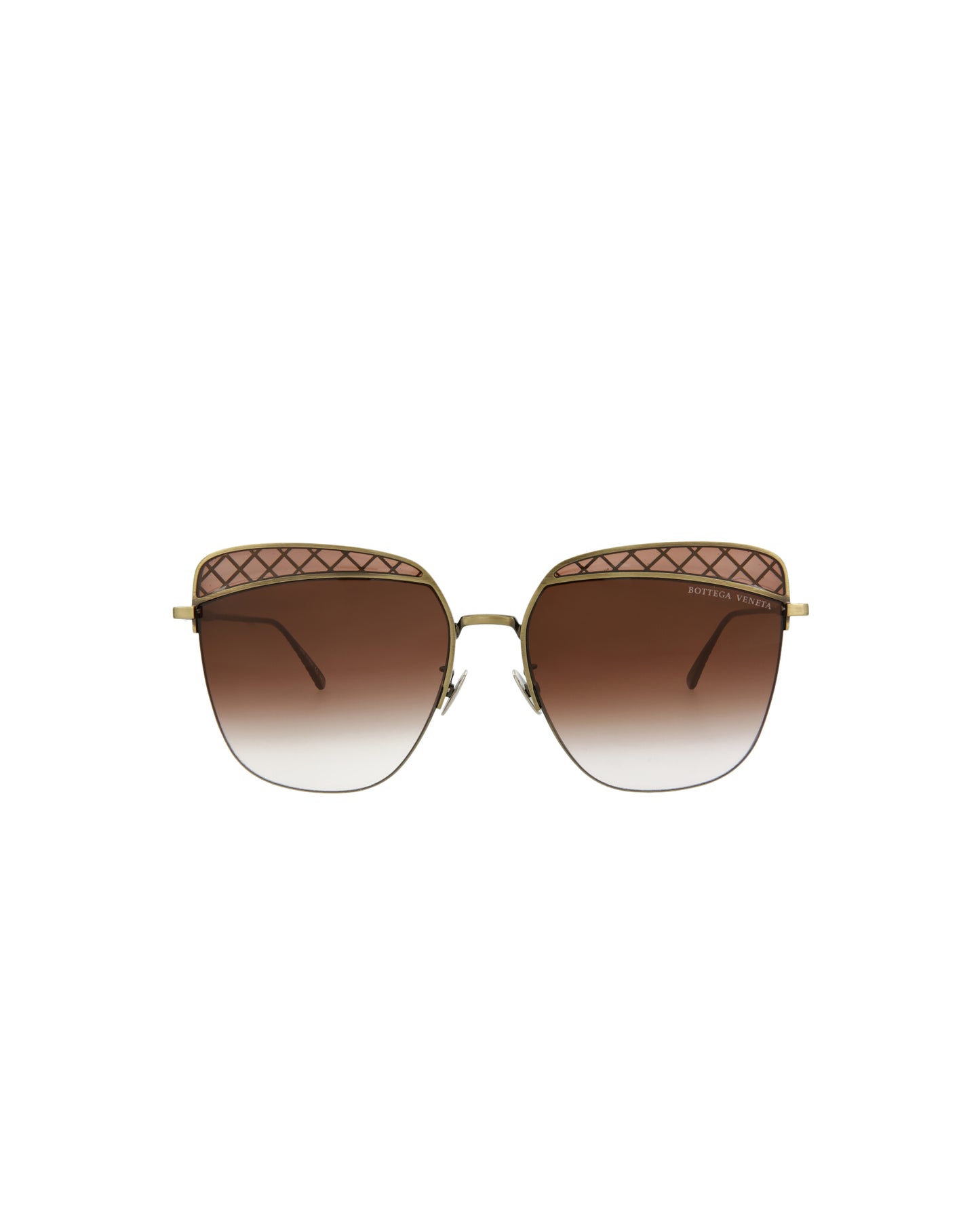 Bottega Veneta Novelty Sunglasses Gold Brown