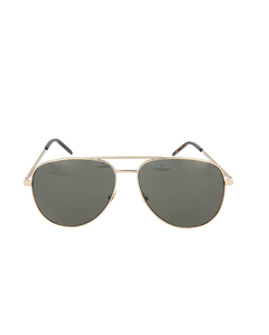 Saint Laurent Fashion Sunglasses Gold Gold Grey