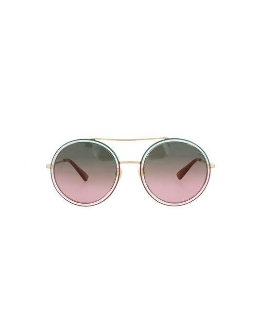 Gucci Fashion Sunglasses Gold Gold Green