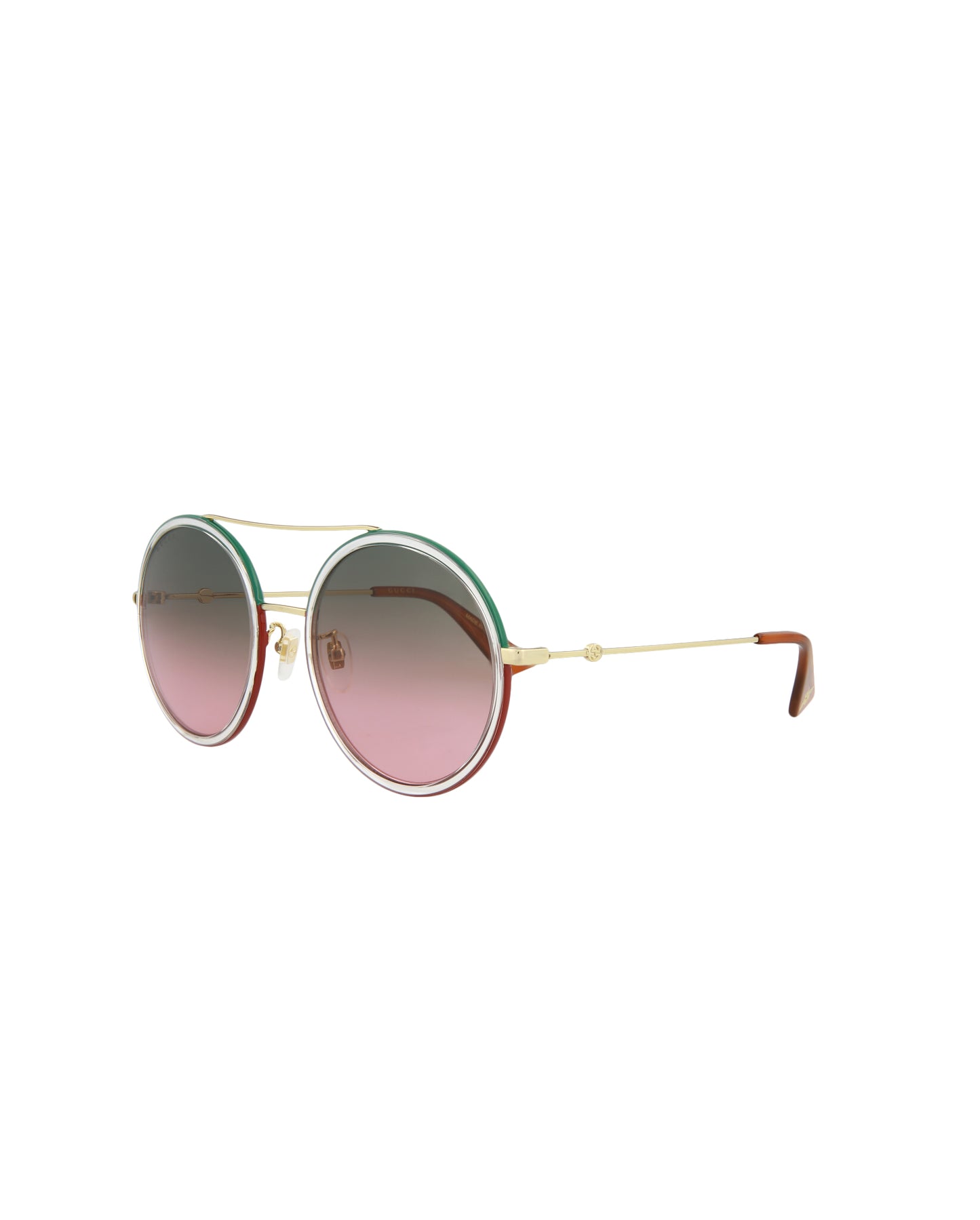 Gucci Fashion Sunglasses Gold Gold Green