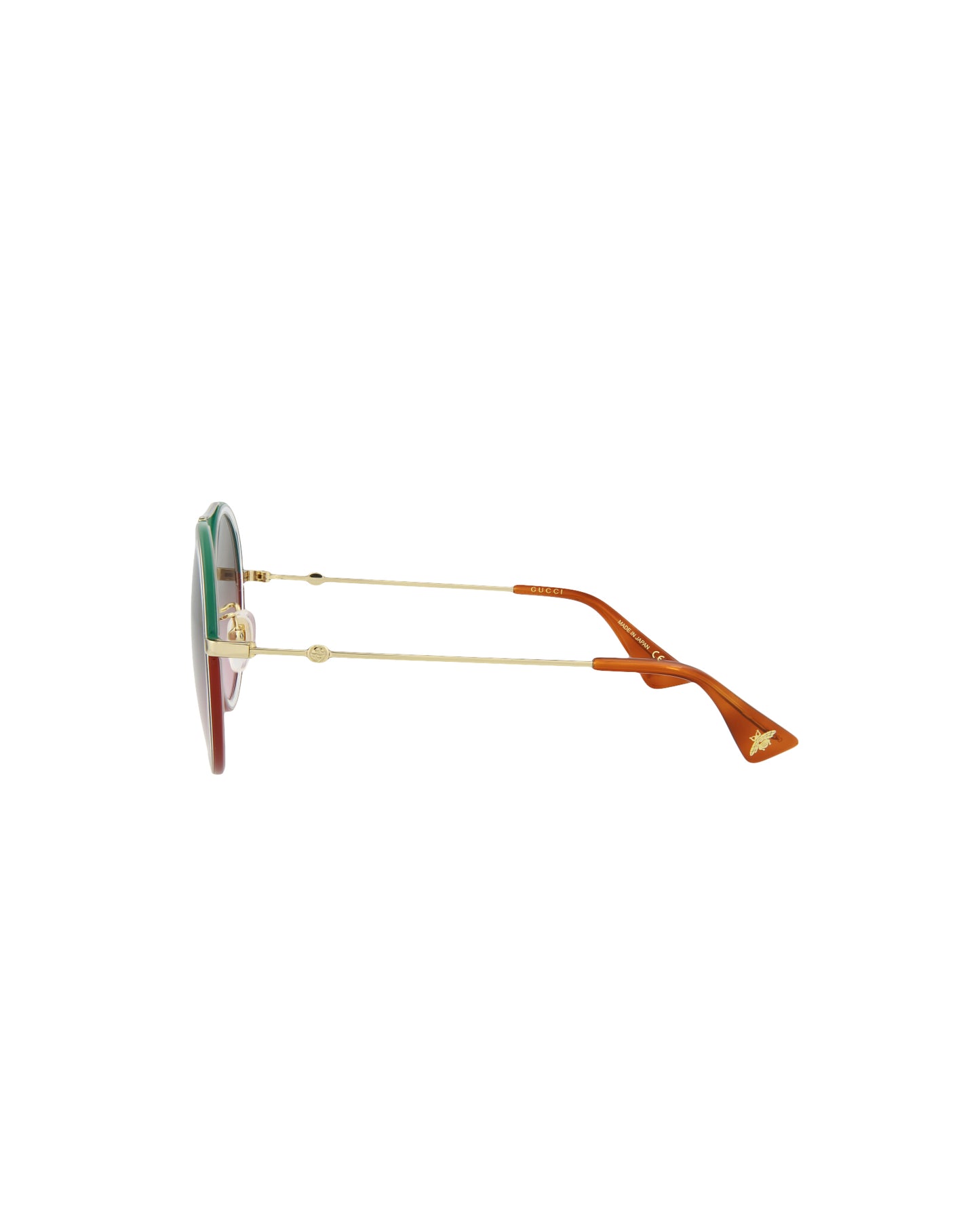 Gucci Fashion Sunglasses Gold Gold Green