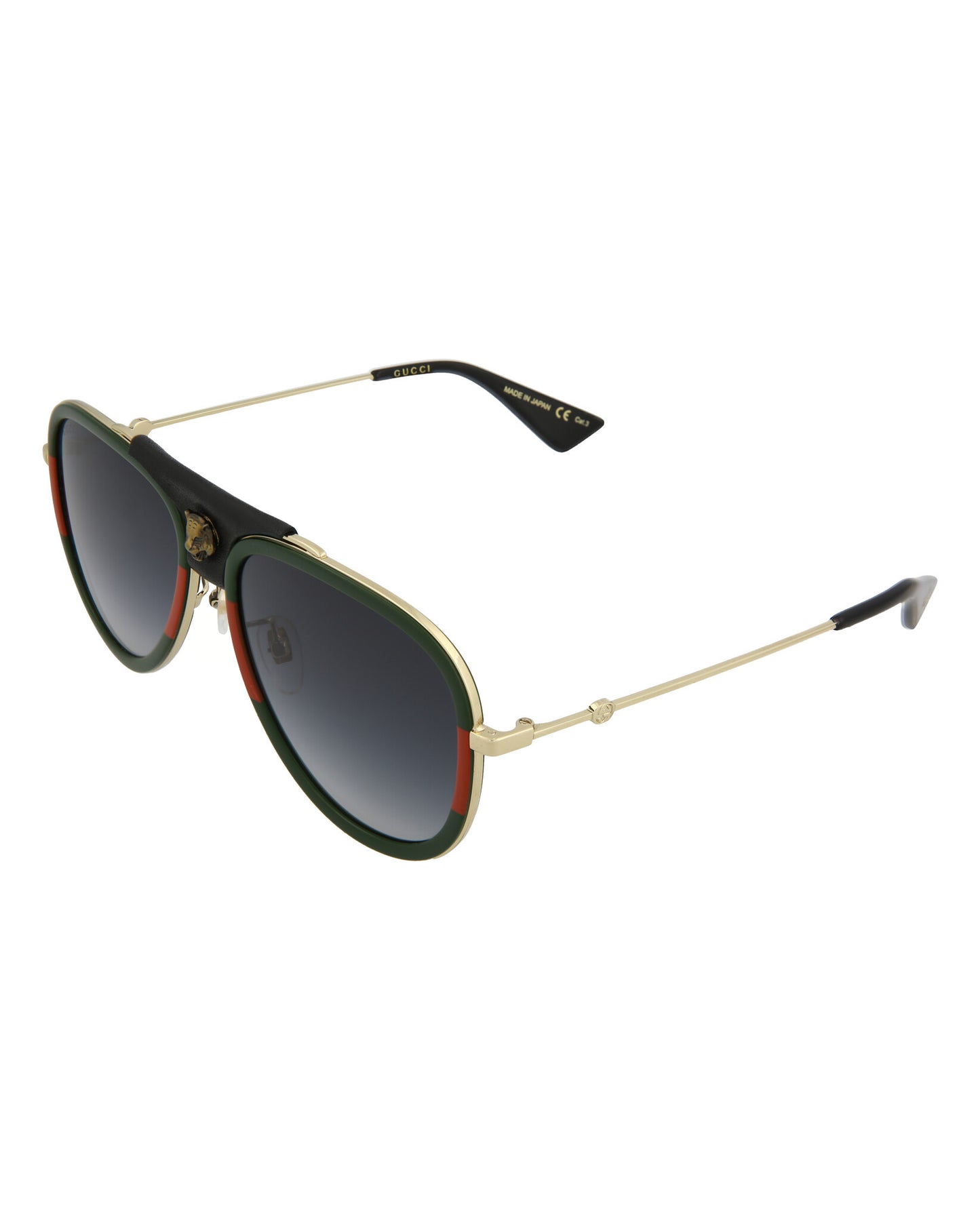 Gucci Novelty Sunglasses Gold Gold Grey