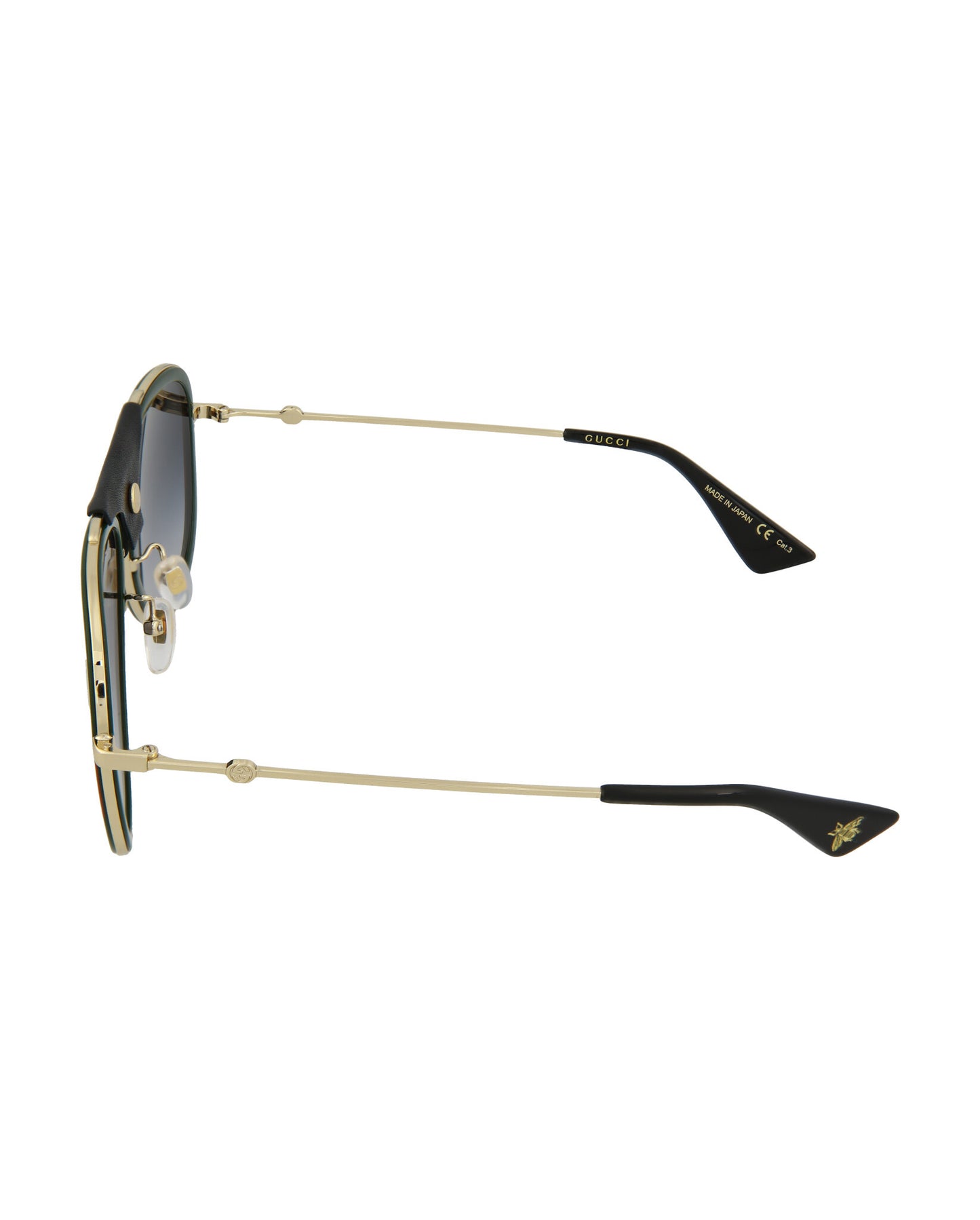 Gucci Novelty Sunglasses Gold Gold Grey