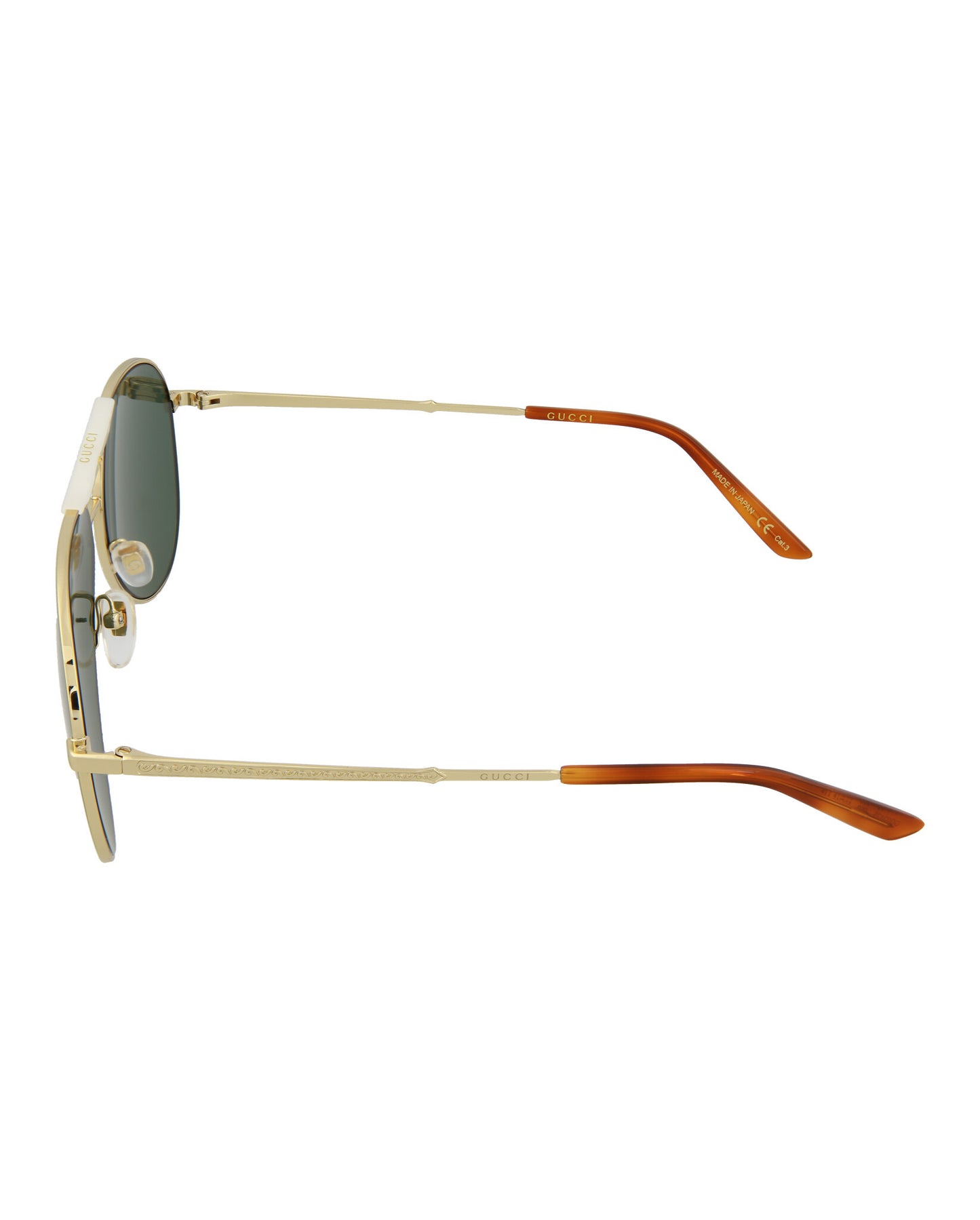 Gucci Novelty Sunglasses Gold Gold Green