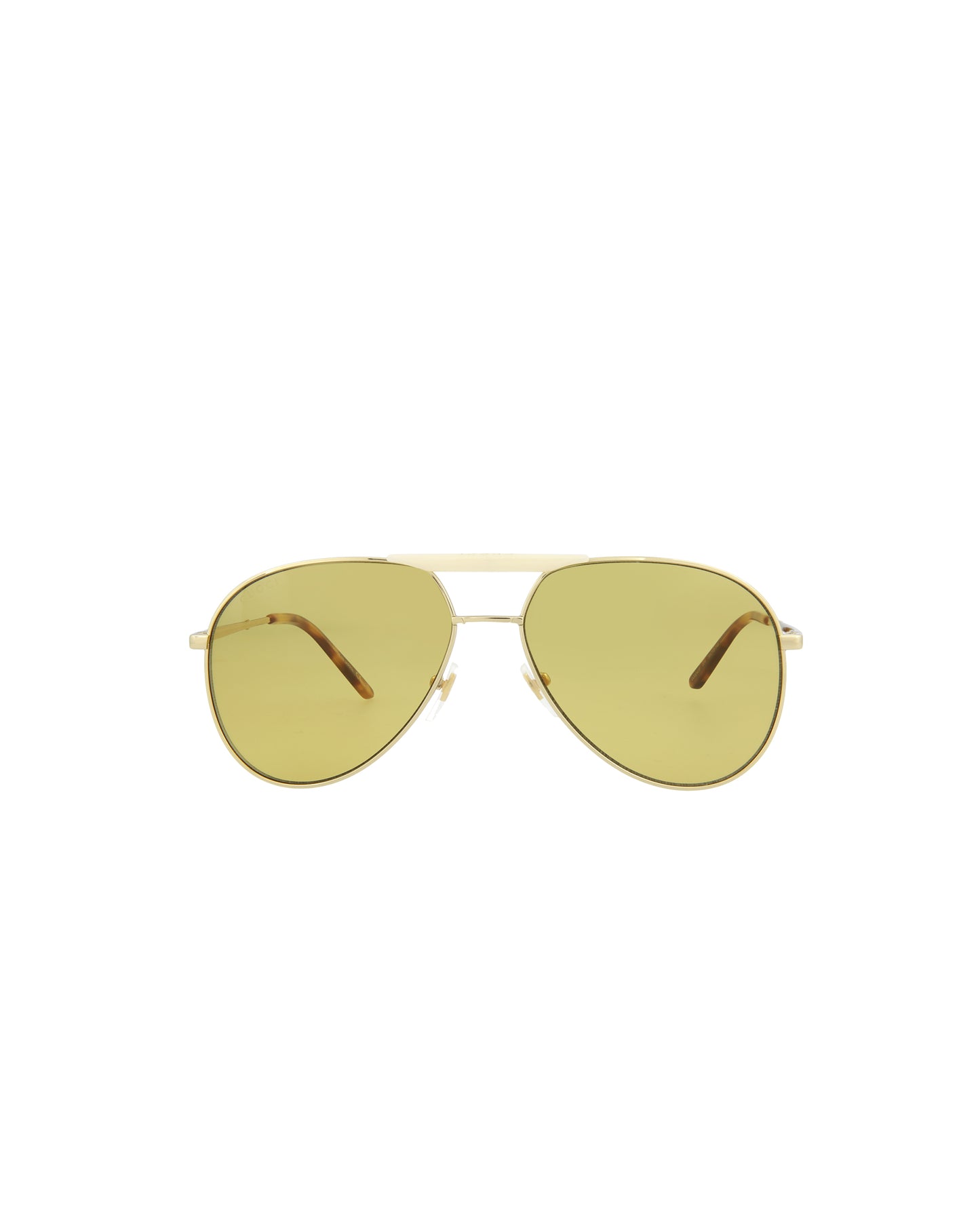 Gucci Novelty Sunglasses Gold Gold Brown