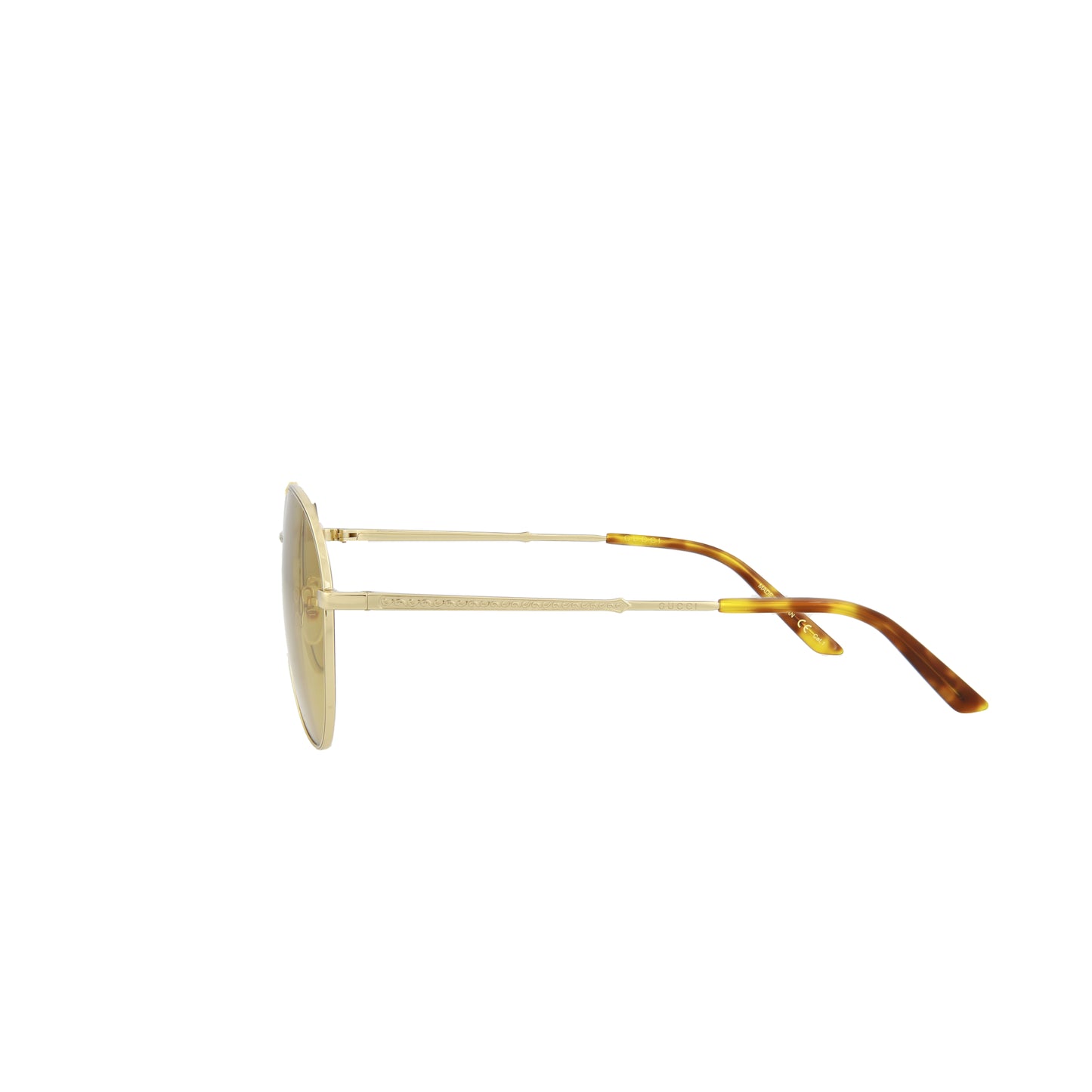 Gucci Novelty Sunglasses Gold Gold Brown