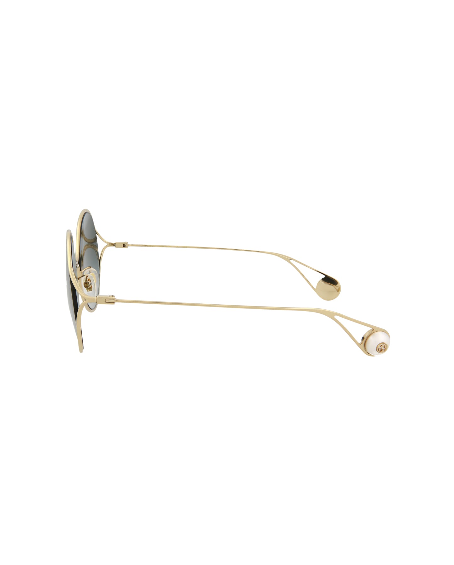 Gucci Novelty Sunglasses Gold Gold Grey