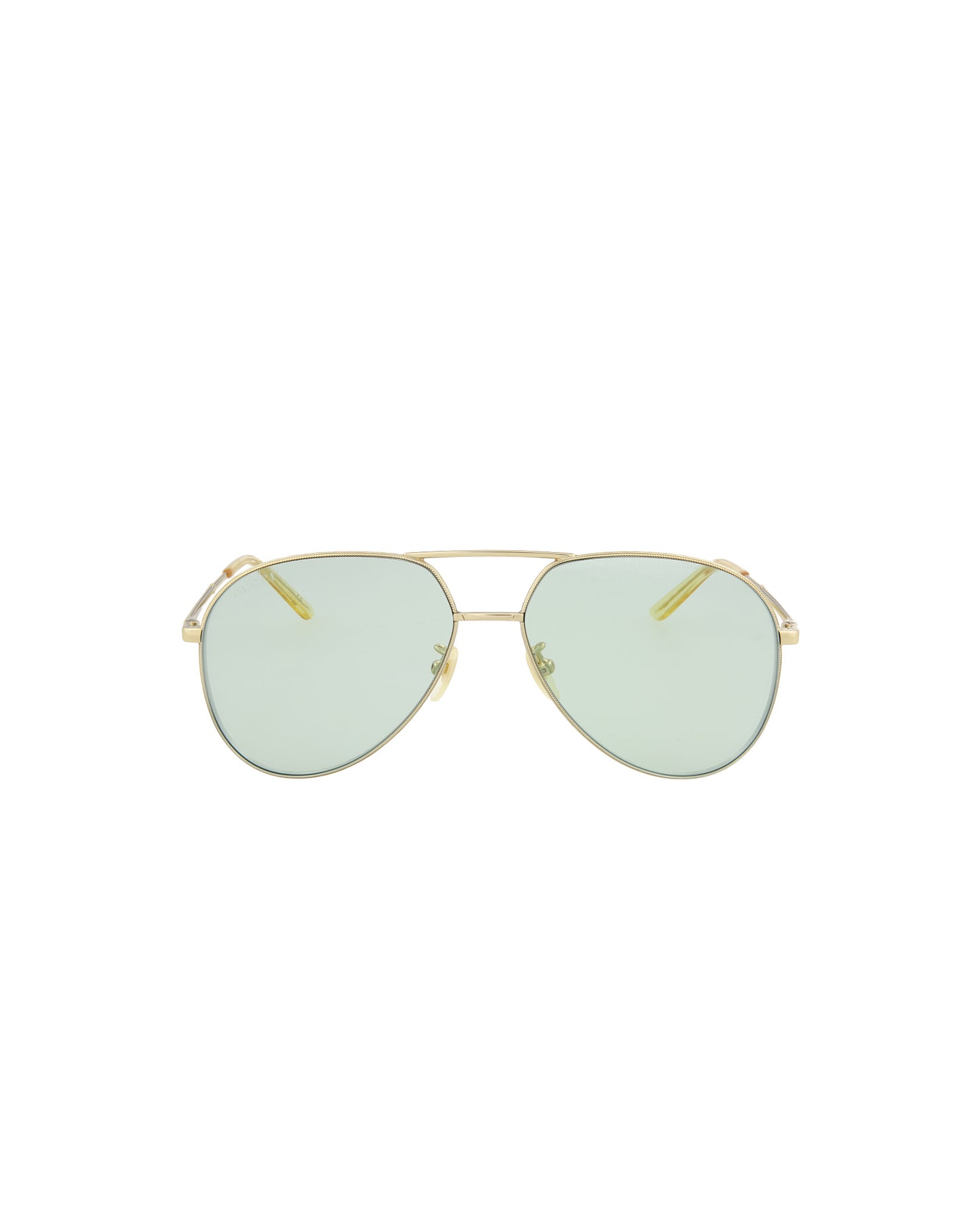 Gucci Novelty Sunglasses Gold Gold Green