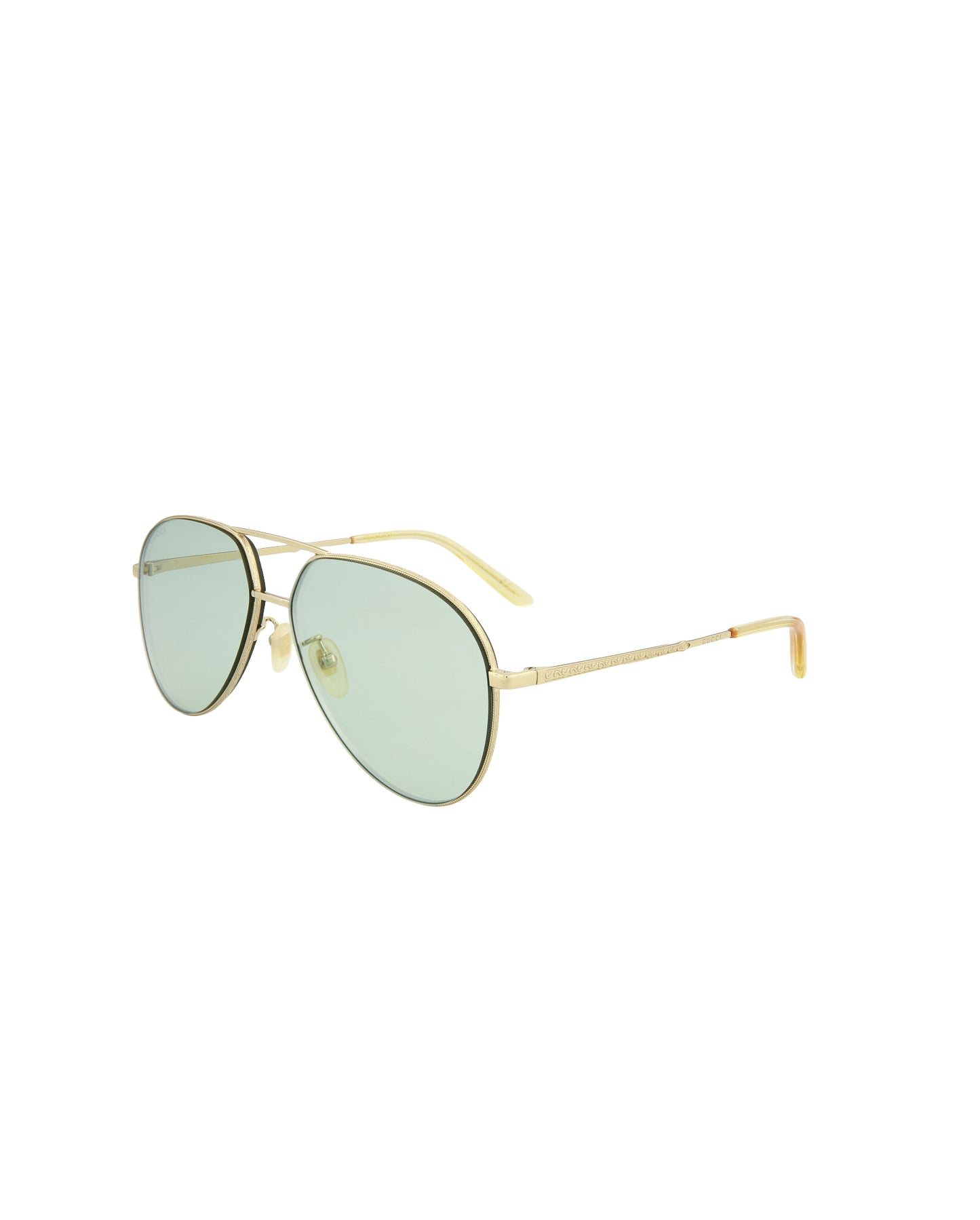 Gucci Novelty Sunglasses Gold Gold Green