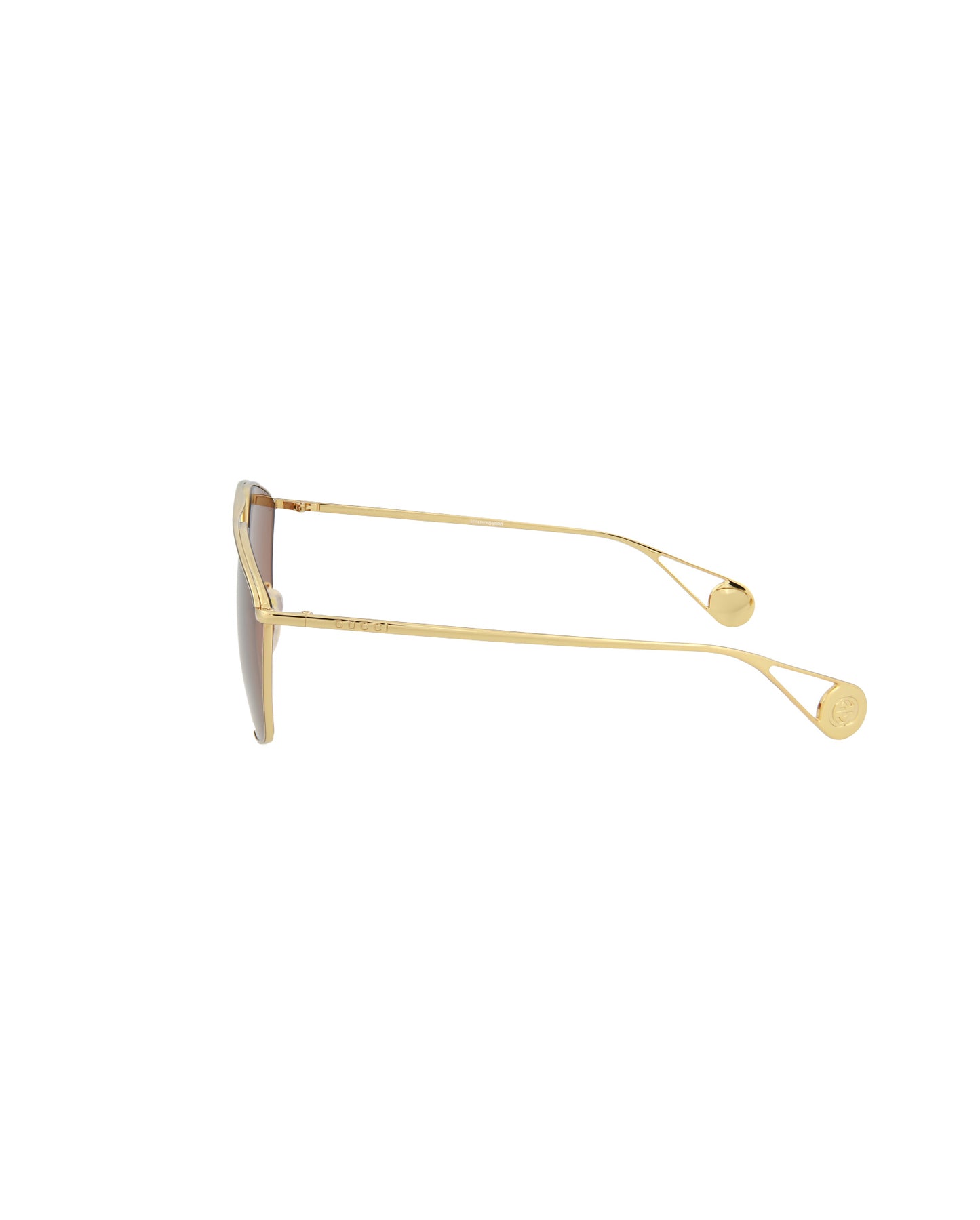 Gucci Novelty Sunglasses Gold Gold Grey