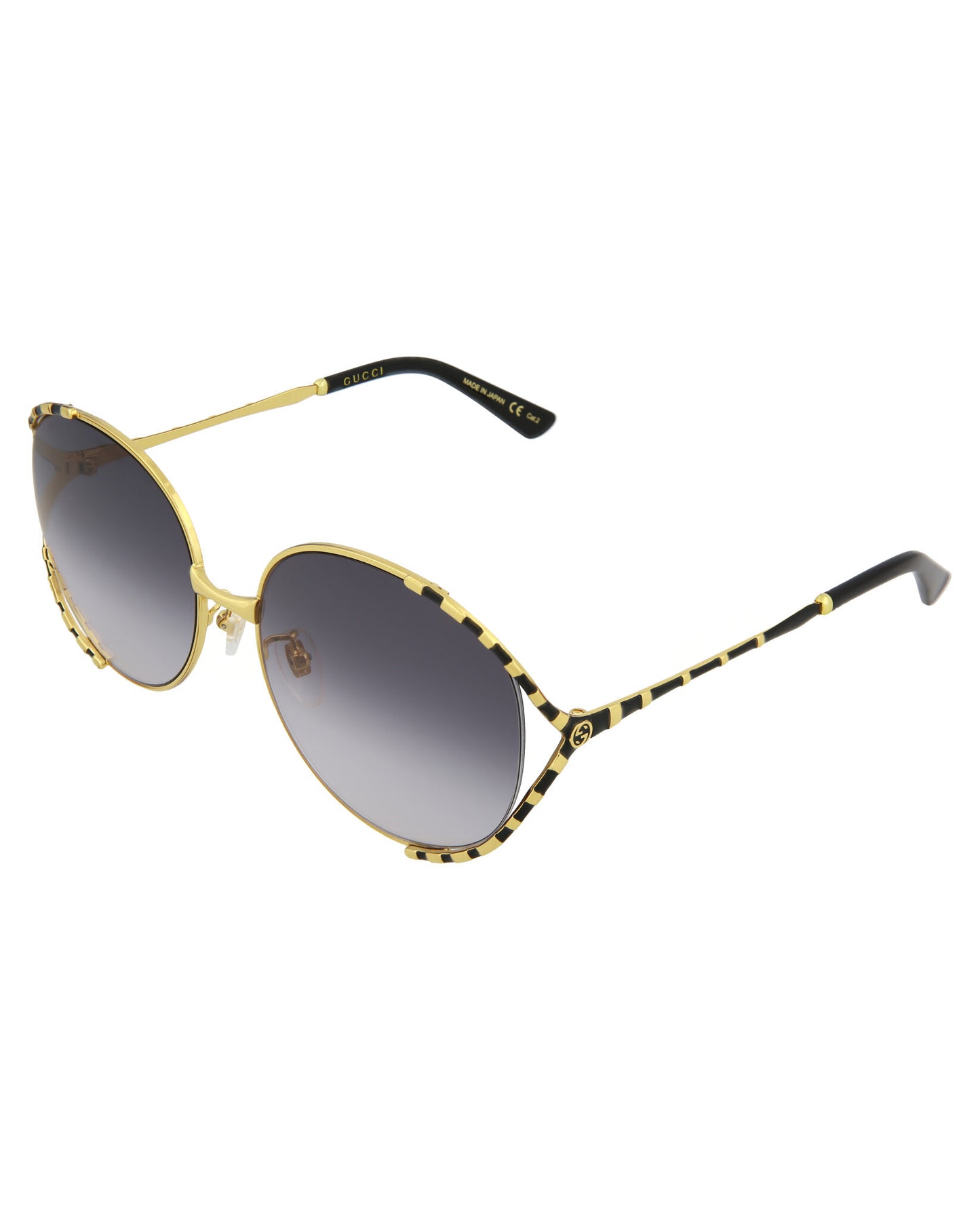 Gucci Novelty Sunglasses Gold Gold Grey