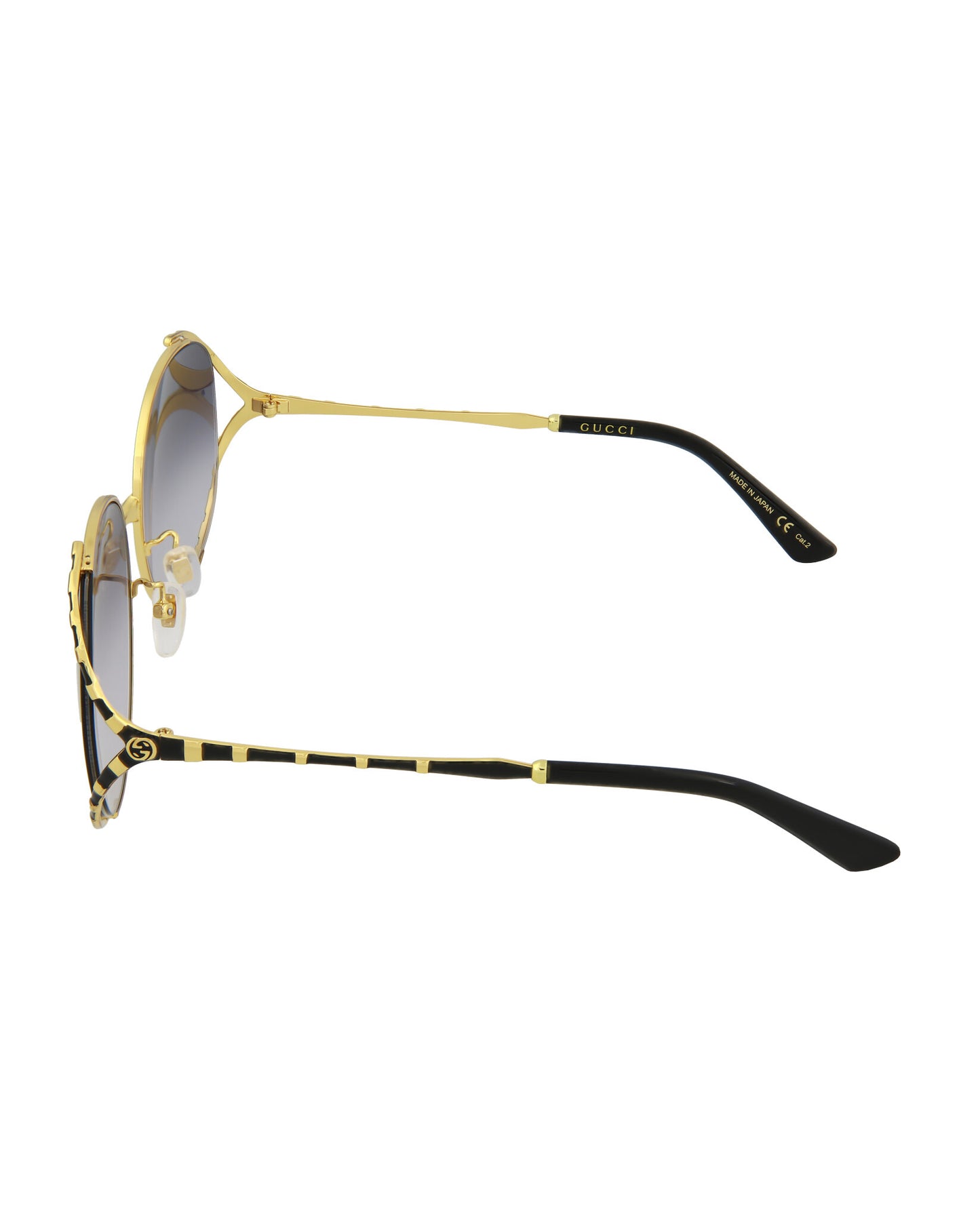 Gucci Novelty Sunglasses Gold Gold Grey