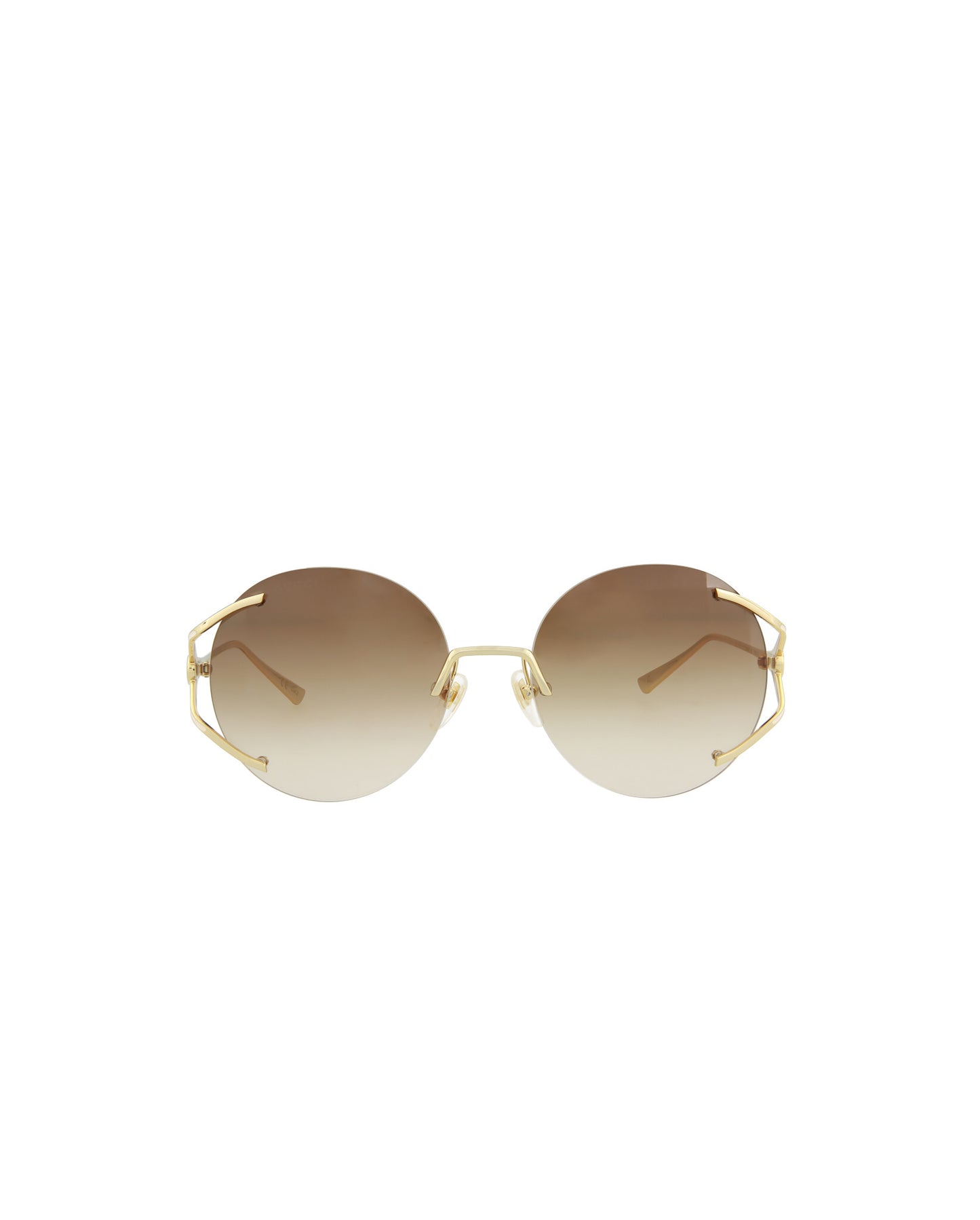 Gucci Novelty Sunglasses Gold Gold Brown