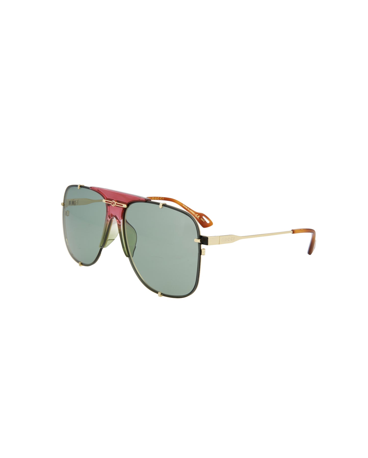 Gucci Novelty Sunglasses Gold Gold Green