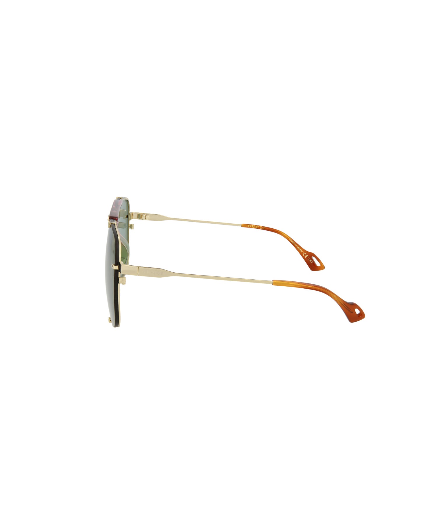 Gucci Novelty Sunglasses Gold Gold Green