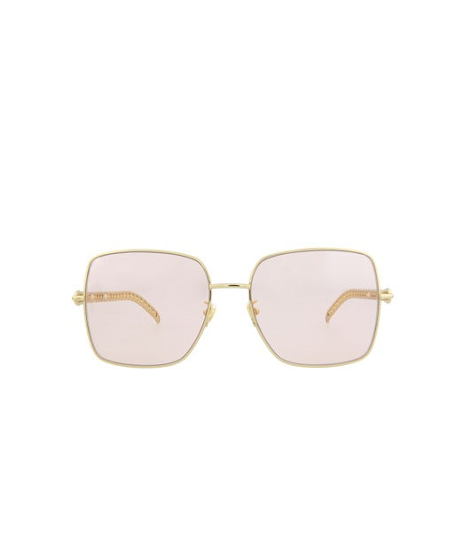 Gucci Novelty Sunglasses Gold Gold Pink
