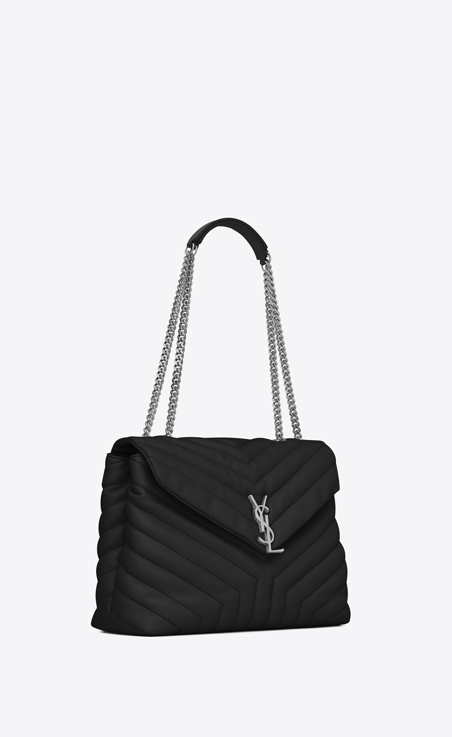 YSL LOULOU MEDIUM CHAIN BAG IN QUILTED "Y" LEATHER