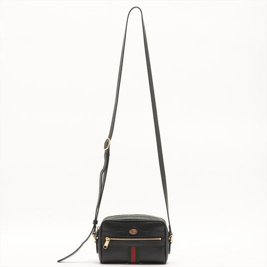 Gucci Ophidia Leather Shoulder Handbag Black 517350