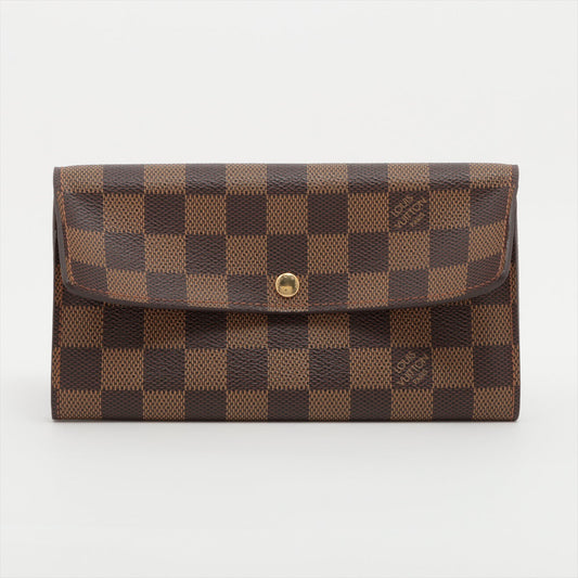 Louis Vuitton Damier Pochette Porte Monecredit N61725 CA0034 Brown Wallet