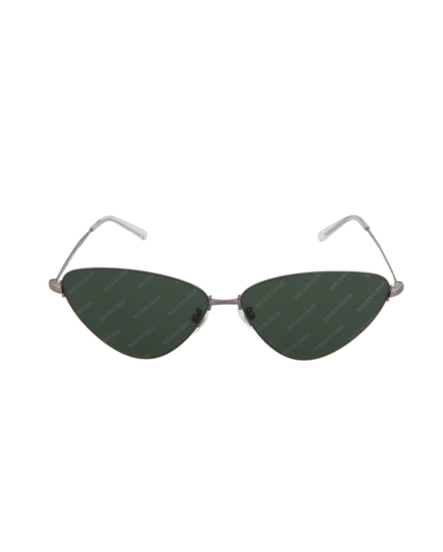 Balenciaga Fashion Sunglasses Ruthenium Ruthenium Green