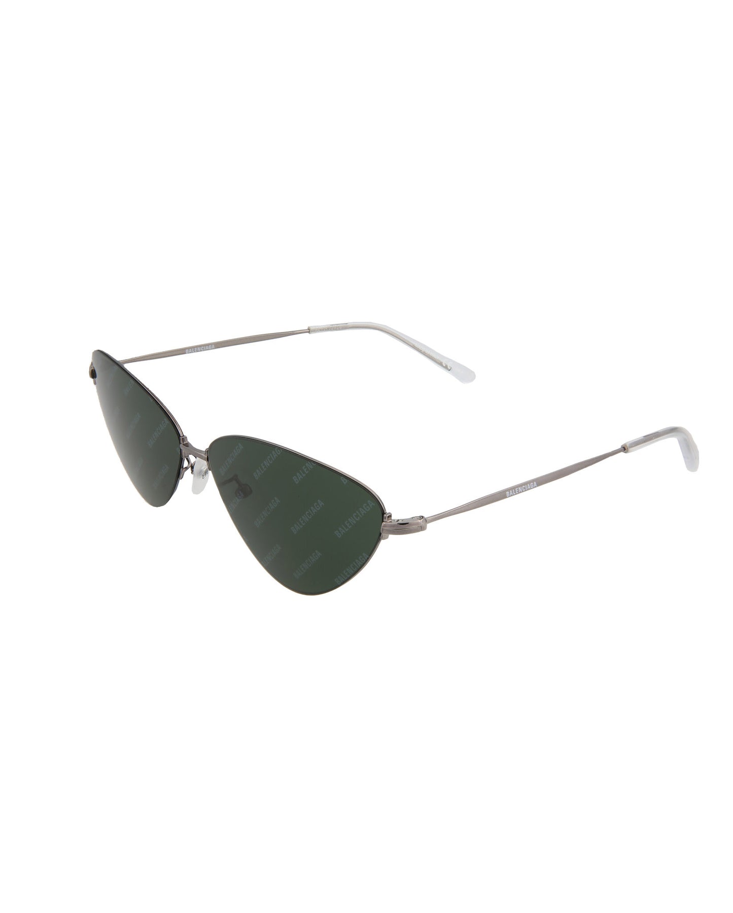 Balenciaga Fashion Sunglasses Ruthenium Ruthenium Green