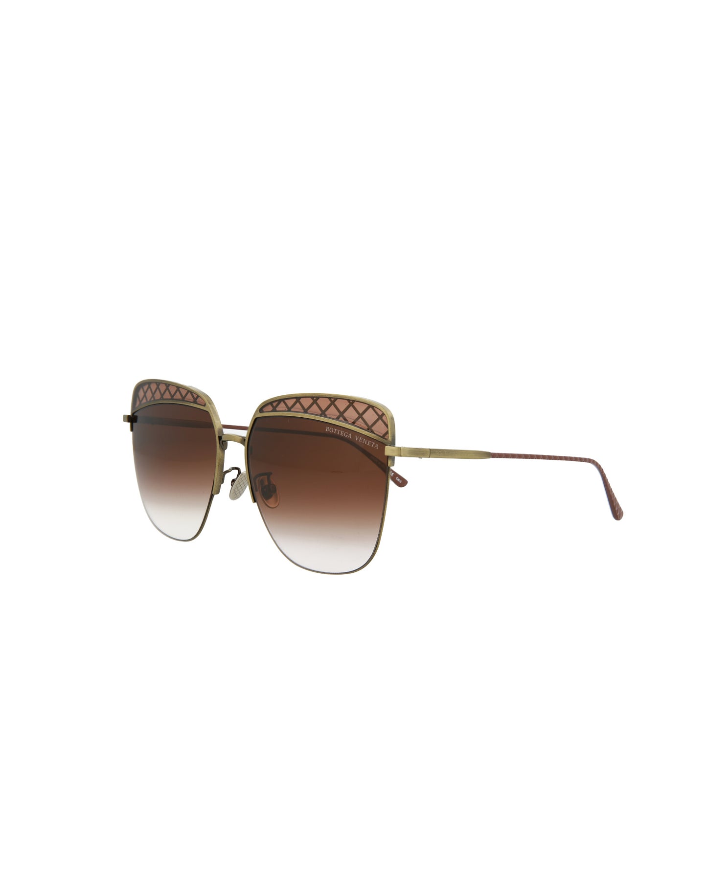 Bottega Veneta Novelty Sunglasses Gold Brown