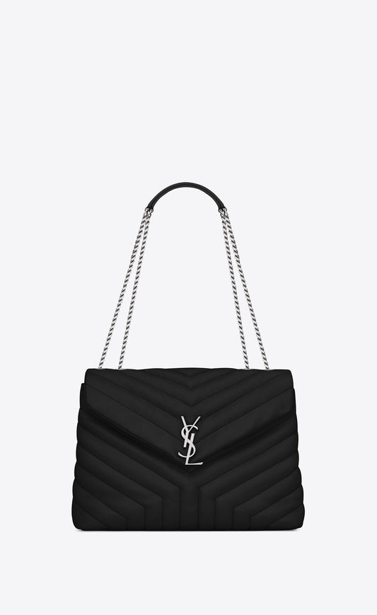 YSL LOULOU MEDIUM CHAIN BAG IN QUILTED "Y" LEATHER