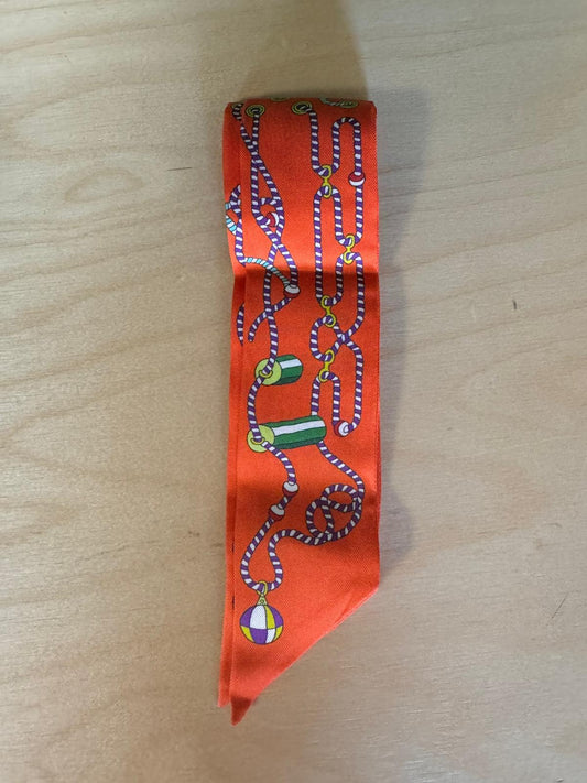 Hermès Orange Maze Twilly